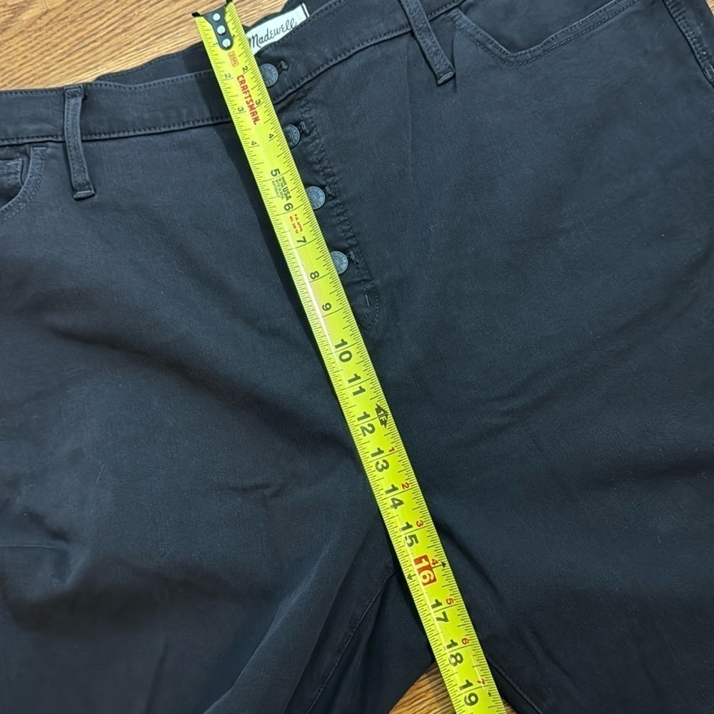 Madewell 10" High-Rise Roadtripper Jeggings Button-Front Edition Black‎ 37 Tall - Picture 14 of 16